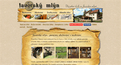 Desktop Screenshot of javorskymlyn.cz